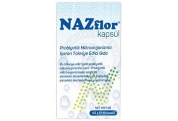 NAZFLOR PROBIYOTIK MIKROORGANIZMA ICEREN TAKVIYE EDICI GIDA KAPSUL 10 kapsül İlaç Görseli