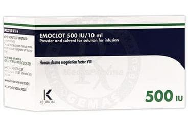 EMOCLOT 500 IU/10 ML IV INFUZYONLUK COZELTI HAZIRLAMAK ICIN TOZ VE COZUCU İlaç Görseli