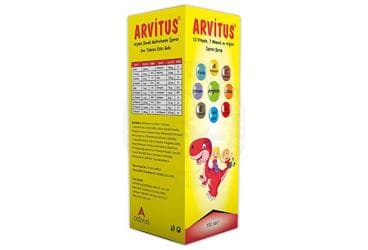 ARVITUS 12 VITAMIN, 7 MINERAL VE ARJININ ICEREN TAKVIYE EDICI GIDA 150 ml şişe İlaç Görseli