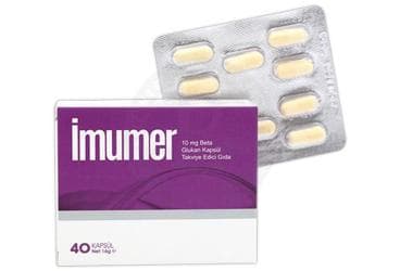 IMUMER BETA GLUKAN ICEREN TAKVIYE EDICI GIDA 40 kapsül İlaç Görseli