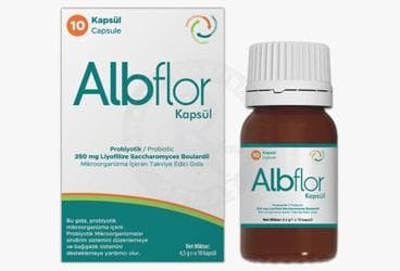 ALB FLOR PROBIYOTIK MIKROORGANIZMA ICEREN TAKVIYE EDICI GIDA 10 kapsül İlaç Görseli