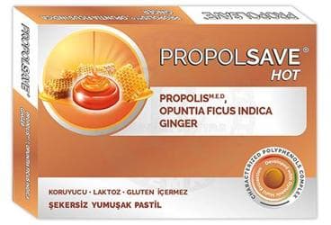 KEYDROPS HOT BAL ILE PROPOLIS VE ZENCEFIL ICEREN PASTIL TAKVIYE EDICI GIDA 12 pastil İlaç Görseli