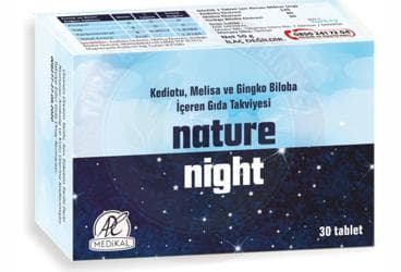 NATURENIGHT KEDIOTU, MELUSA VE GINGKO BILOBA ICEREN TAKVIYE EDICI GIDA 30 tablet İlaç Görseli