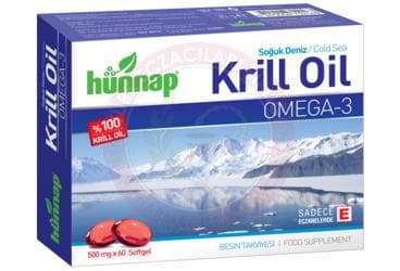 HUNNAP KRILL OIL OMEGA-3 500 mg 30 kapsül İlaç Görseli