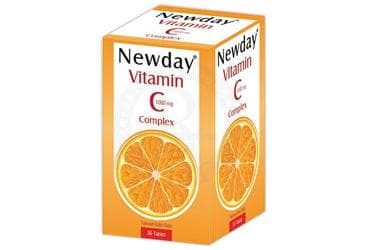 NEWDAY VITAMIN C COMPLEX TAKVIYE EDICI GIDA 30 kapsül İlaç Görseli