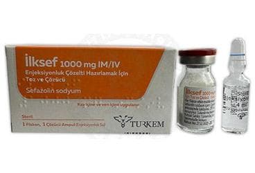 ILKSEF 1000 MG IM/IV ENJEKSIYONLUK COZELTI HAZIRLAMAK ICIN TOZ VE COZUCU İlaç Görseli