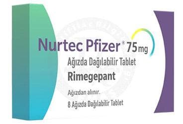 NURTEC PFIZER 75 MG AGIZDA DAGILABILIR TABLET (8 ADET) İlaç Görseli