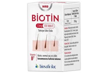 MRB BIOTIN TABLET 2,5 mg 120 tablet İlaç Görseli