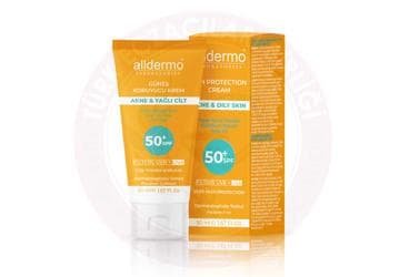 ALLDERMO AKNE & YAGLI CILTLER ICIN GUNES KORUYUCU KREM SPF 50+ 50 ml tüp İlaç Görseli
