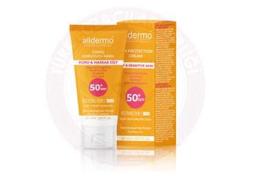 ALLDERMO KURU & HASSAS CILTLER ICIN GUNES KORUYUCU KREM SPF50+ 50 ml tüp İlaç Görseli
