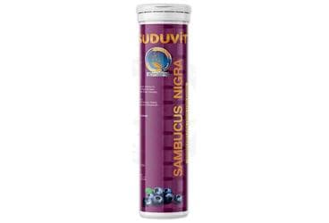 SUDUVIT SAMBUCUS NIGRA, KARAMURVER, BETA GLUKAN, VITAMIN C, CINKO ICEREN TAKVIYE EDICI GIDA EFERVESAN TABLET 20 tablet İlaç Görseli