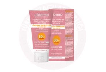 ALLDERMO SPF50+ TINTED PINK TON ESITLEYICI KREM 50 ml tüp İlaç Görseli