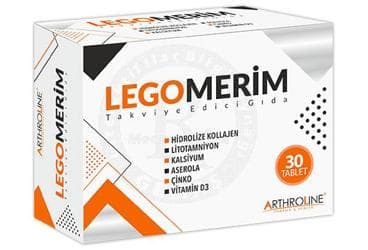 LEGOMERIM HIDROLIZE KOLLAJEN, LITOTAMNIYON, KALSIYUM, ASEROLA EKSTRESI, CINKO VE VITAMIN D3 ICEREN TAKVIYE EDICI GIDA 30 tablet İlaç Görseli