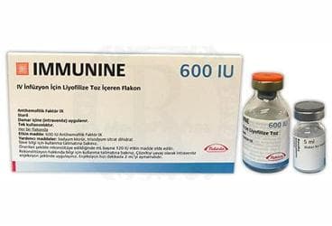 IMMUNINE 600 IU/5 ML IV INFUZYONLUK COZELTI ICIN LIYOFILIZE TOZ (1 ADET) İlaç Görseli
