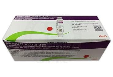 ADYNOVATE 1000 IU/2 ML IV ENJEKSIYONLUK COZELTI HAZIRLAMAK ICIN LIYOFILIZE TOZ VE COZUCU (1 FLAKON) İlaç Görseli
