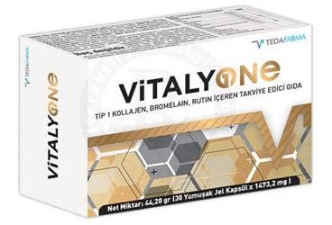 VITALY ONE TIP 1 KOLLAJEN, BROMELAIN, RUTIN ICEREN TAKVIYE EDICI GIDA 30 kapsül İlaç Görseli