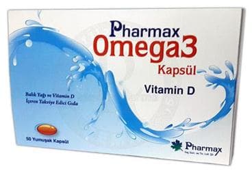 PHARMAX OMEGA 3 VITAMIN D KAPSUL 50 kapsül İlaç Görseli