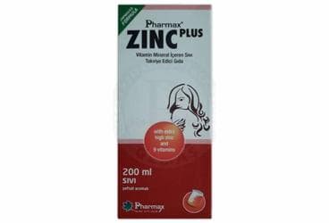 PHARMAX ZINC PLUS VITAMIN MINERAL ICEREN SIVI TAKVIYE EDICI GIDA 200 ml şişe İlaç Görseli