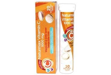 NATURMAX VITAMIN C, VITAMIN D3 VE CINKO ICEREN TAKVIYE EDICI GIDA 1000 mg 20 tablet İlaç Görseli