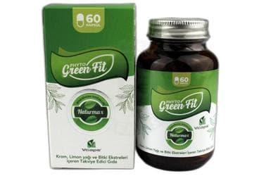 NATURMAX PHYTO GREEN FIT DIET KAPSUL KROM, LIMON YAGI VE BITKI EKSTRELERI ICEREN TAKVIYE EDICI GIDA 60 kapsül İlaç Görseli