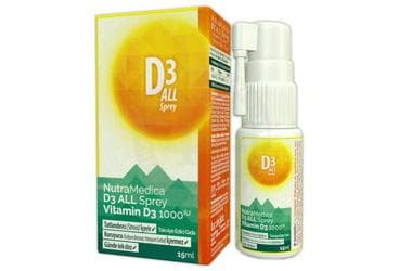 NUTRAMEDICA D3 ALL SPREY 1000 IU 15 ml şişe İlaç Görseli