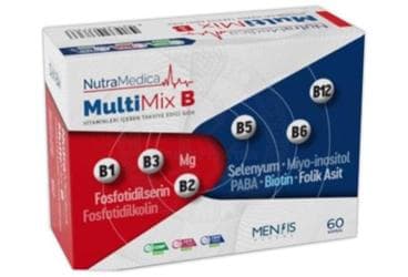 NUTRAMEDICA MULTIMIX B VITAMINLERI ICEREN TAKVIYE EDICI GIDA 60 kapsül İlaç Görseli