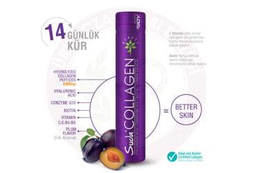 SUDA COLLAGEN HYALURONIC ACID, COENZYME Q10, BIOTIN, VITAMIN C/E/B5/B6 ICEREN ERIK AROMALI TAKVIYE EDICI GIDA 14x40 ml flakon İlaç Görseli
