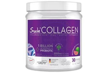 SUDA COLLAGEN HYALURONIC ACID, ZINC, BIOTIN, VITAMIN C ICEREN KARPUZ AROMALI TAKVIYE EDICI GIDA 300 gr toz İlaç Görseli