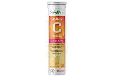 SUDA VITAMIN C + ZINC (CINKO) ICEREN EFERVESAN TABLET 15 tablet İlaç Görseli