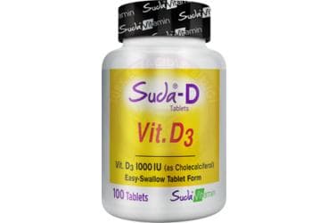 SUDA VITAMIN VITAMIN D3 TABLET 100 tablet İlaç Görseli