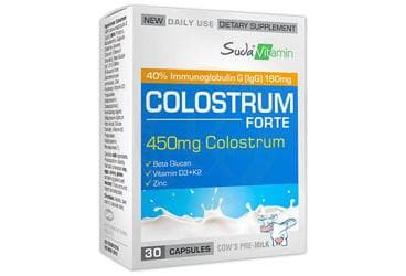 SUDA VITAMIN COLOSTRUM FORTE TAKVIYE EDICI GIDA 30 kapsül İlaç Görseli