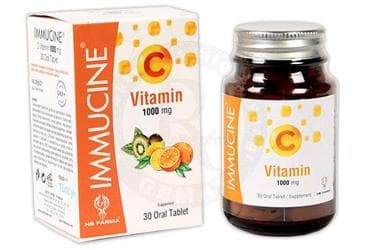 IMMUCINE C VITAMINI ICEREN TAKVIYE EDICI GIDA 30 tablet İlaç Görseli