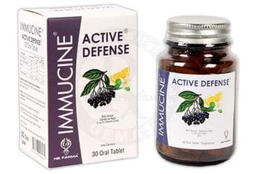 IMMUCINE ACTIVE DEFENSE C VITAMINI, MURVER MEYVESI, CINKO, D VITAMINI ICEREN TAKVIYE EDICI GIDA 30 tablet İlaç Görseli