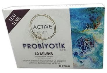 ACTIVE LIFE PROBIYOTIK 10 MILYAR CFU PROBIYOTIK KARISIMI ICEREN TAKVIYE EDICI GIDA 30 kapsül İlaç Görseli
