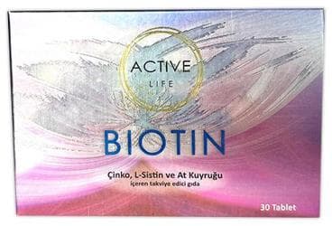ACTIVE LIFE BIOTIN ICEREN TAKVIYE EDICI GIDA 30 tablet İlaç Görseli