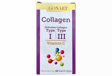 GONART COLLAGEN HIDROLIZE KOLLAJEN-VITAMIN C ICEREN TAKVIYE EDICI GIDA 60 kapsül İlaç Görseli