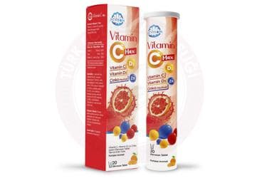 ACVISON VITAMIN C MAX TAKVIYE EDICI GIDA EFERVESAN TABLET 20 tablet İlaç Görseli