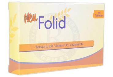 NEUFOLID FOLIK ASIT IYOT VITAMIN D3 VITAMIN B12 ICEREN TABLET 90 tablet İlaç Görseli
