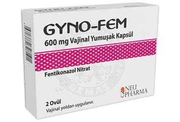 GYNO-FEM 600 MG VAJINAL YUMUSAK KAPSUL (2 KAPSUL) İlaç Görseli