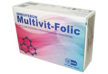 IMMUFERON MULTIVIT-FOLIC TAKVIYE EDICI GIDA 30 kapsül İlaç Görseli