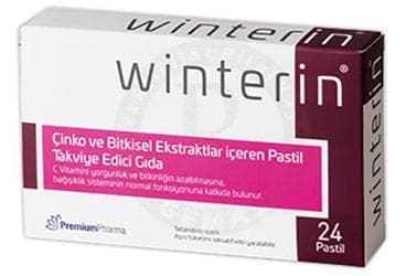 WINTERIN CINKO VE BITKISEL EKSTRAKTLAR ICEREN PASTIL 24 pastil İlaç Görseli