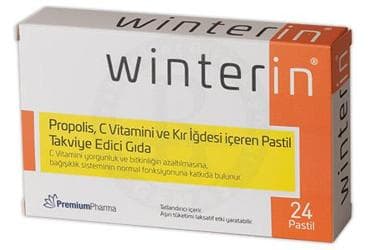 WINTERIN PROPOLIS, C VITAMINI VE KIR IGDESI ICEREN PASTIL 24 pastil İlaç Görseli