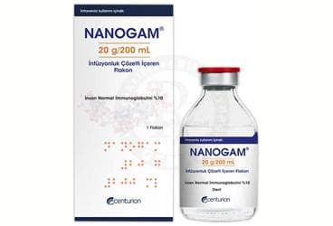 NANOGAM 20G/200 ML INFUZYONLUK COZELTI ICEREN FLAKON (1 FLAKON) İlaç Görseli