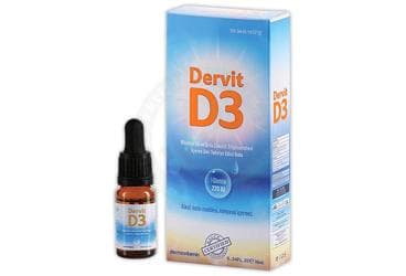 DERVIT VITAMIN D3 VE ORTA ZINCIRLI TRIGLISERIDLERI ICEREN SIVI TAKVIYE EDICI GIDA 10 ml şişe İlaç Görseli