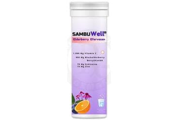 SAMBUWELL ELDERBERRY EFERVESAN VITAMIN C, KARAMURVER, EKINEZYA, CINKO ICEREN TAKVIYE EDICI GIDA 15 tablet İlaç Görseli