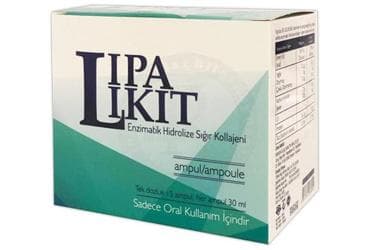 LIPALIKIT ENZIMATIK HIDROLIZE SIGIR KOLLAJENI ICEREN TAKVIYE EDICI GIDA 15x30 ml ampul İlaç Görseli