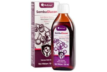 SAMBUGLUCAN KARA MURVER EKSTRESI, BETA GLUKAN, VITAMIN C, CINKO ICEREN SURUP 150 ml şişe İlaç Görseli