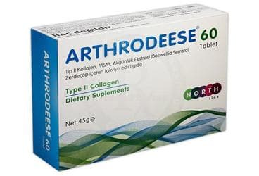 ARTHRODEESE TIP II KOLLAJEN, MSM, AKGUNLUK EKSTRESI (BOSWELLIA SERRATA), ZERDECOP ICEREN TABLET 60 tablet İlaç Görseli