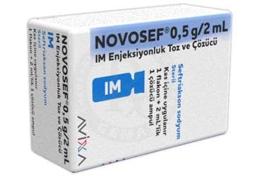 NOVOSEF 0,5 G /2 ML IM ENJEKSIYONLUK TOZ VE COZUCU İlaç Görseli