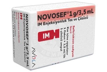 NOVOSEF 1 G/3,5 ML IM ENJEKSIYONLUK TOZ VE COZUCU İlaç Görseli